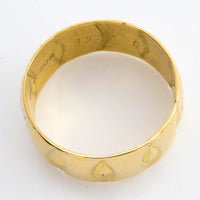 1960's 22 carat gold band with motief-The Antique Ring Shop